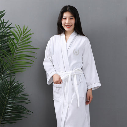 Pure cotton bathrobe