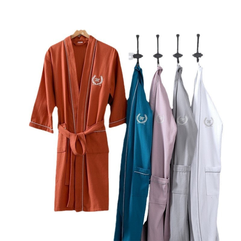 Pure cotton bathrobe