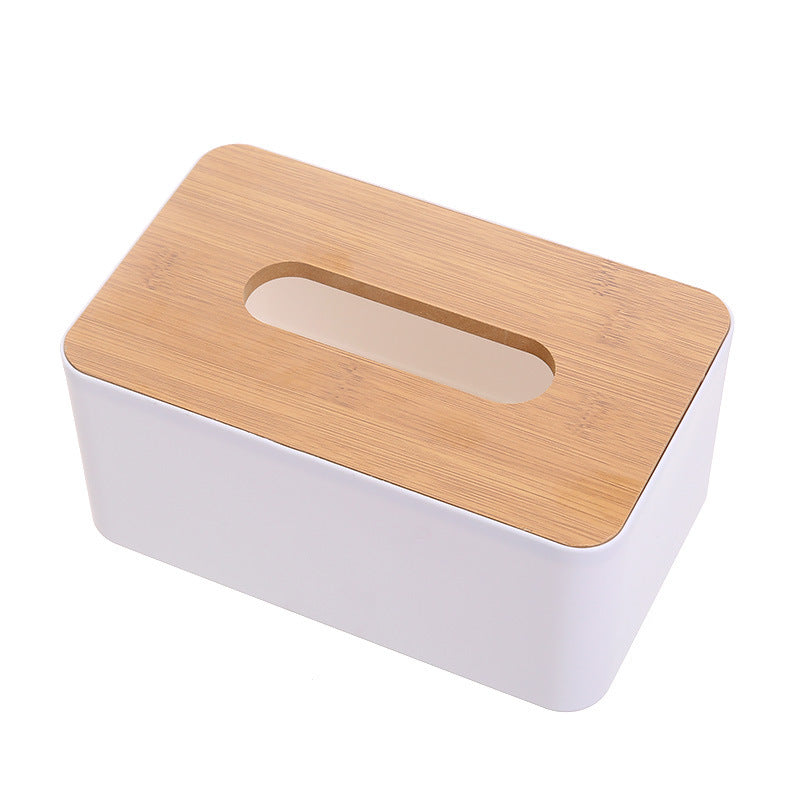 Wooden tissue box