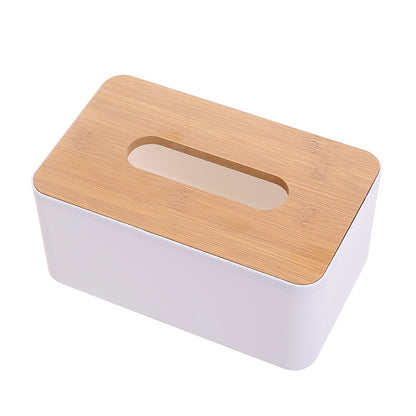 Wooden tissue box